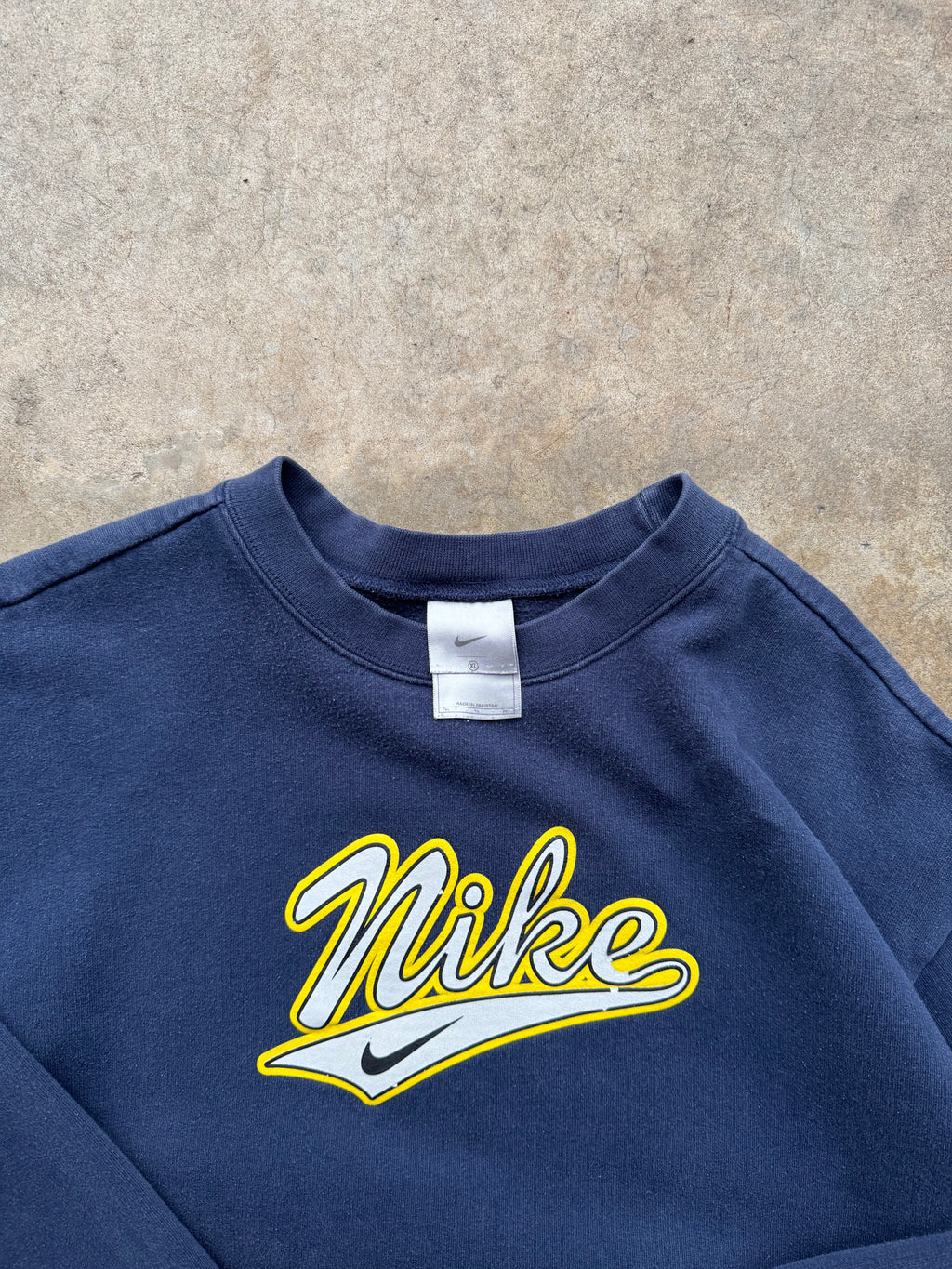 (XL) 00s Navy Nike Graphic Crewneck