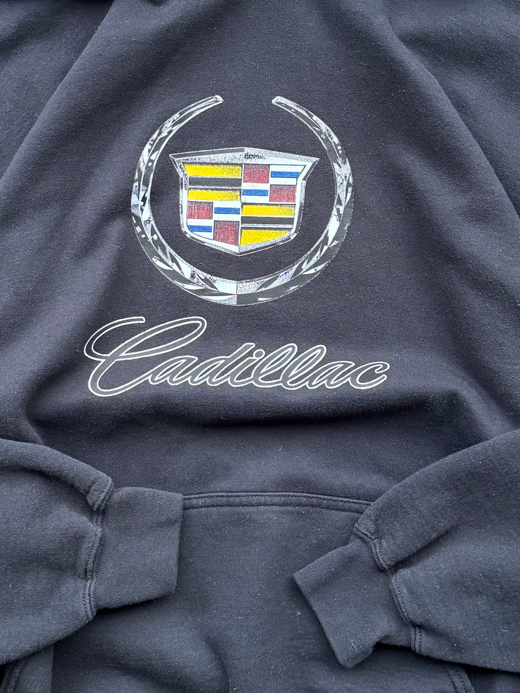 (XL) 00s Cadillac Logo Hoodie