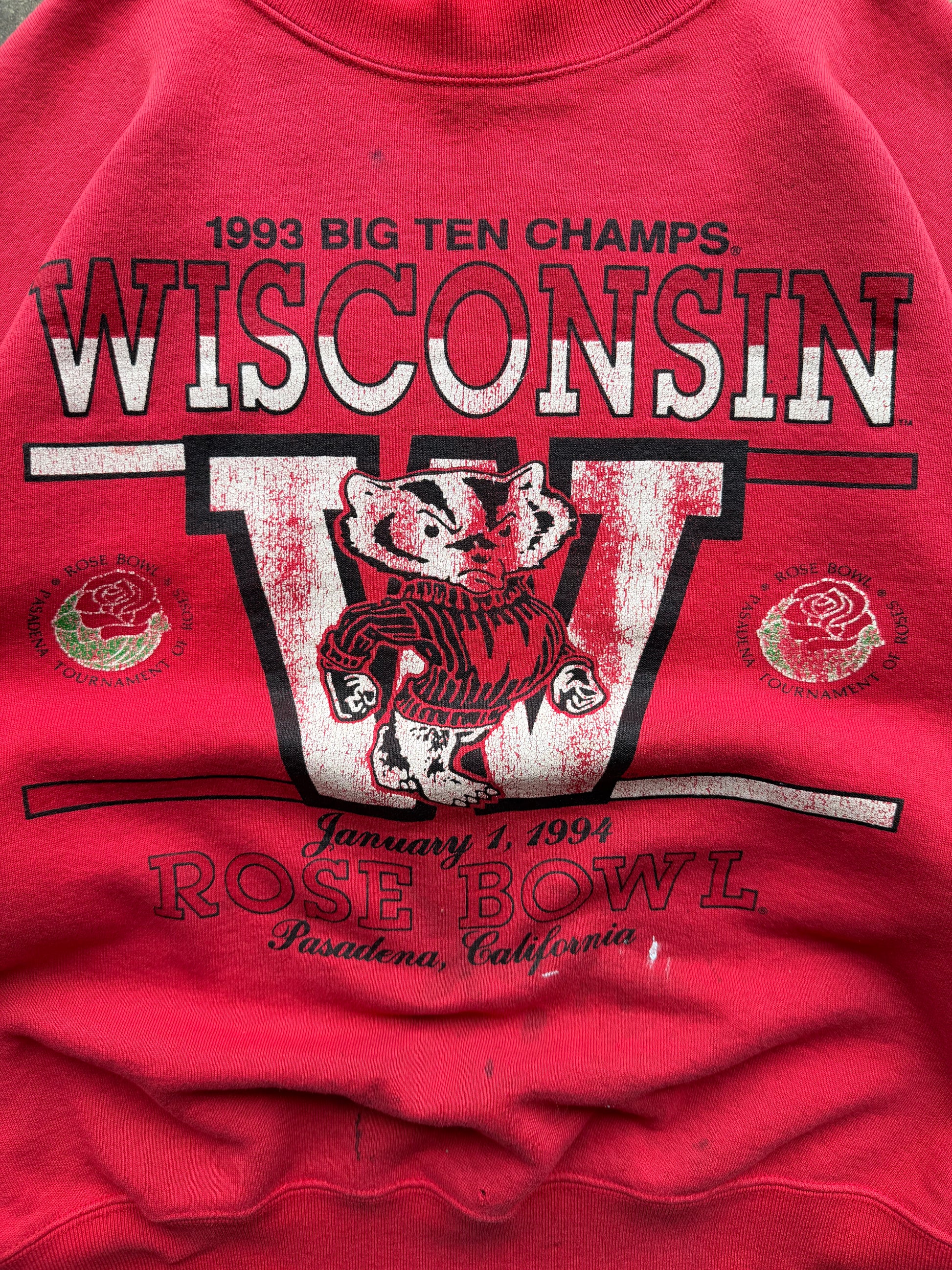 (L) 90s Wisconsin Badgers Rose Bowl Crewneck