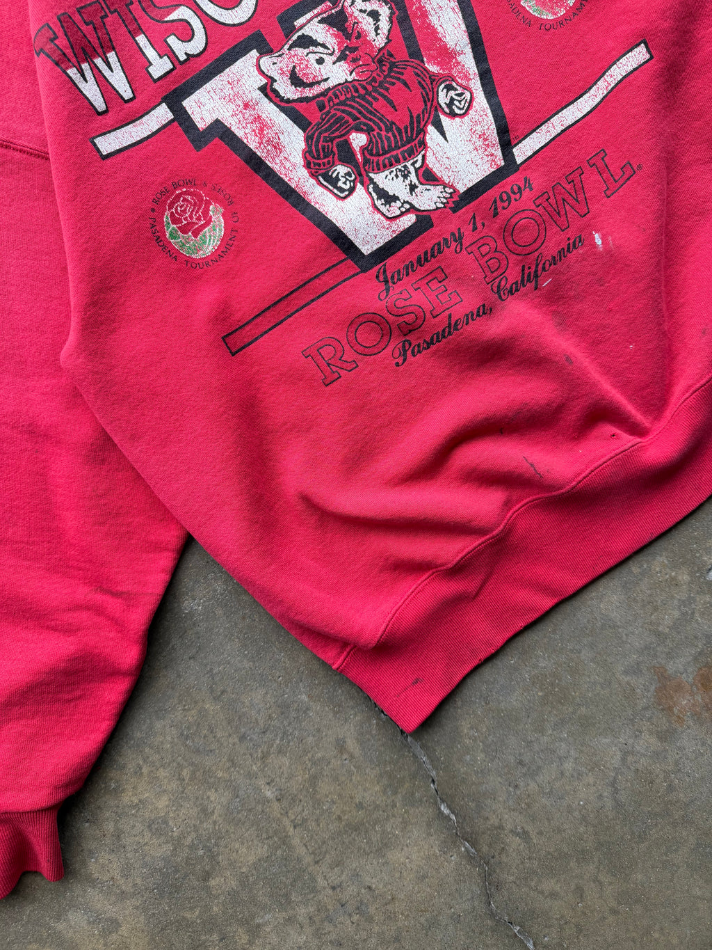 (L) 90s Wisconsin Badgers Rose Bowl Crewneck