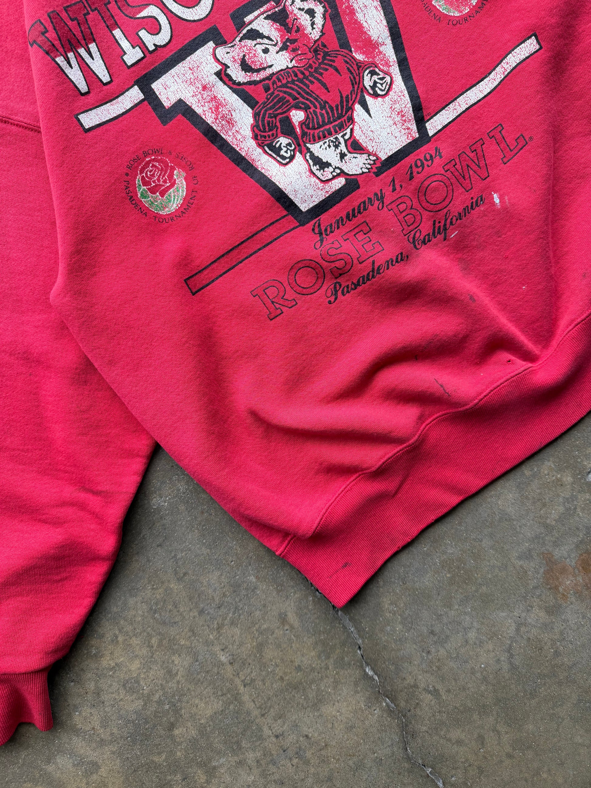 (L) 90s Wisconsin Badgers Rose Bowl Crewneck