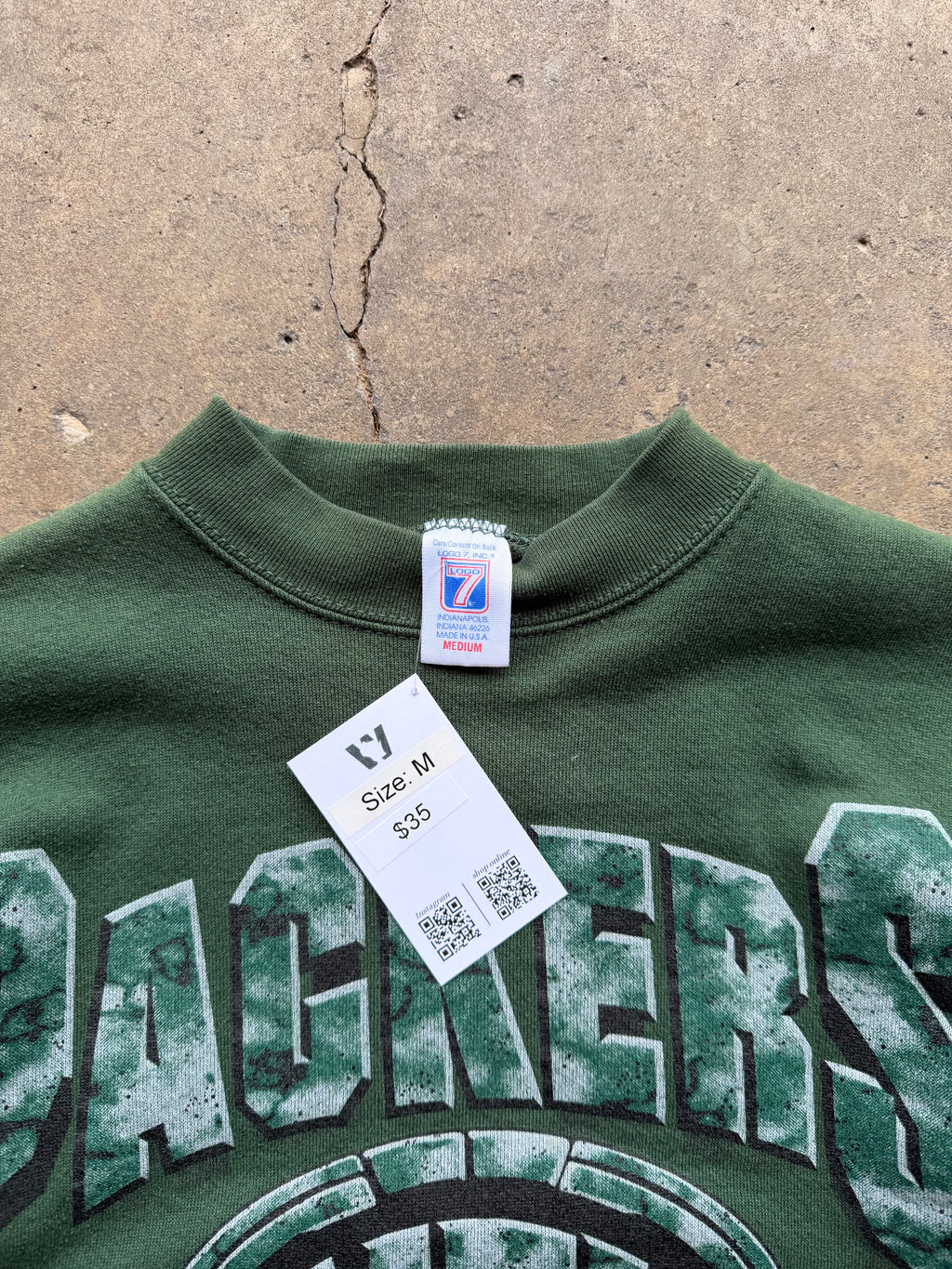 (M) 90s Green Bay Packers Graphic Crewneck