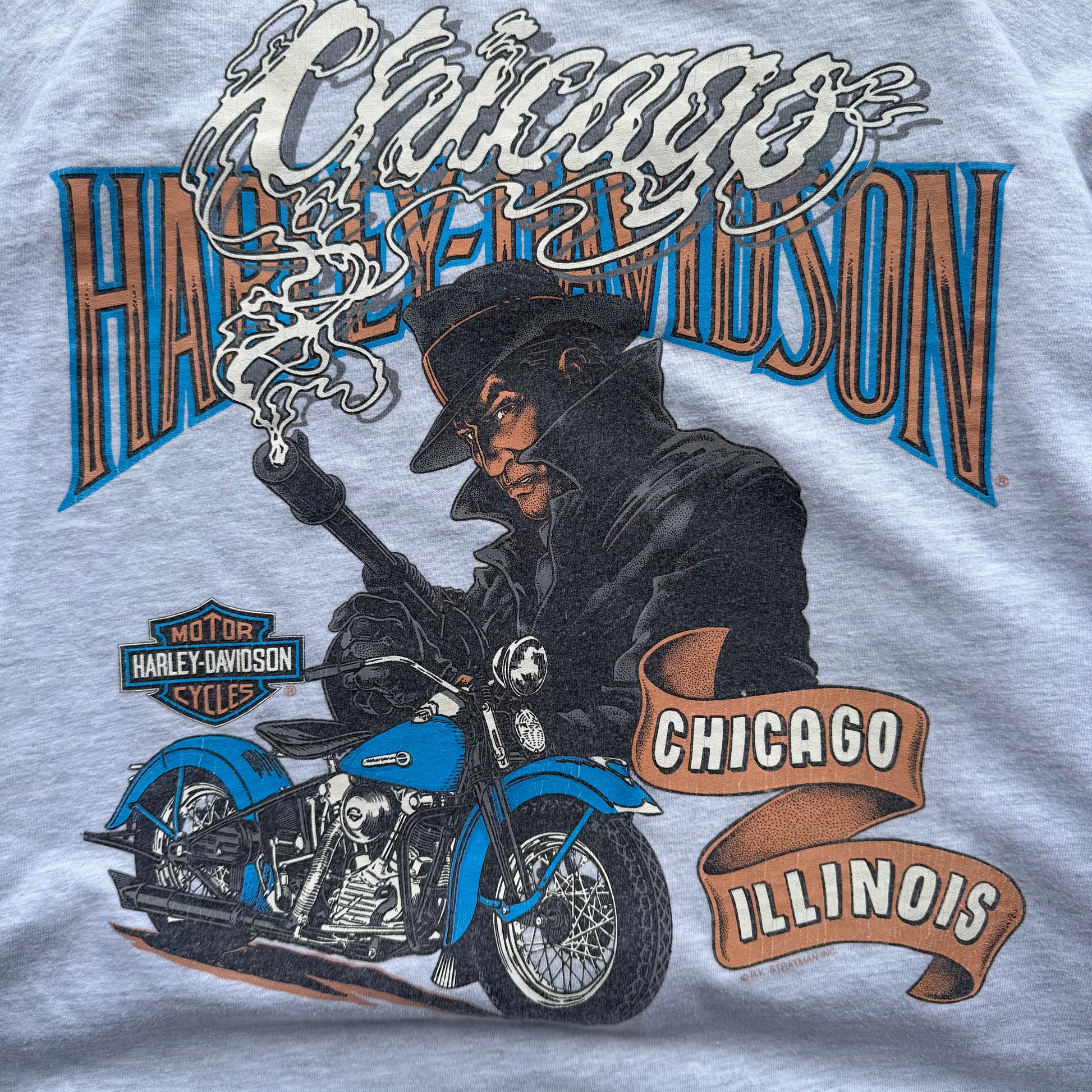 (L) 00s Chicago Harley Davidson Long Sleeve Tee