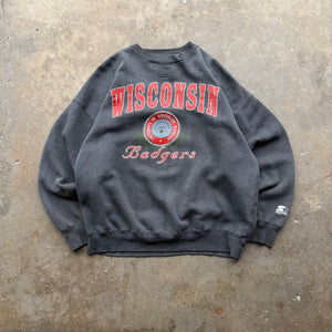 (XL) 90s Starter Wisconsin Badges Crewneck