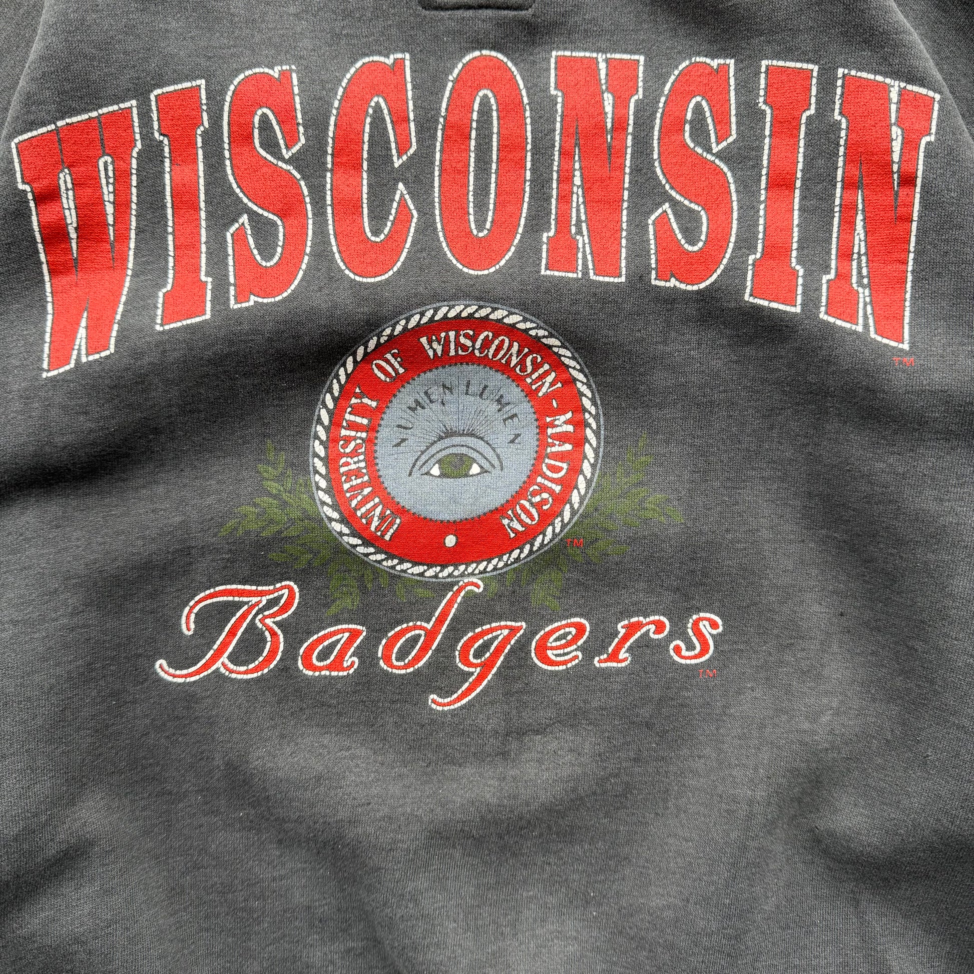 (XL) 90s Starter Wisconsin Badges Crewneck