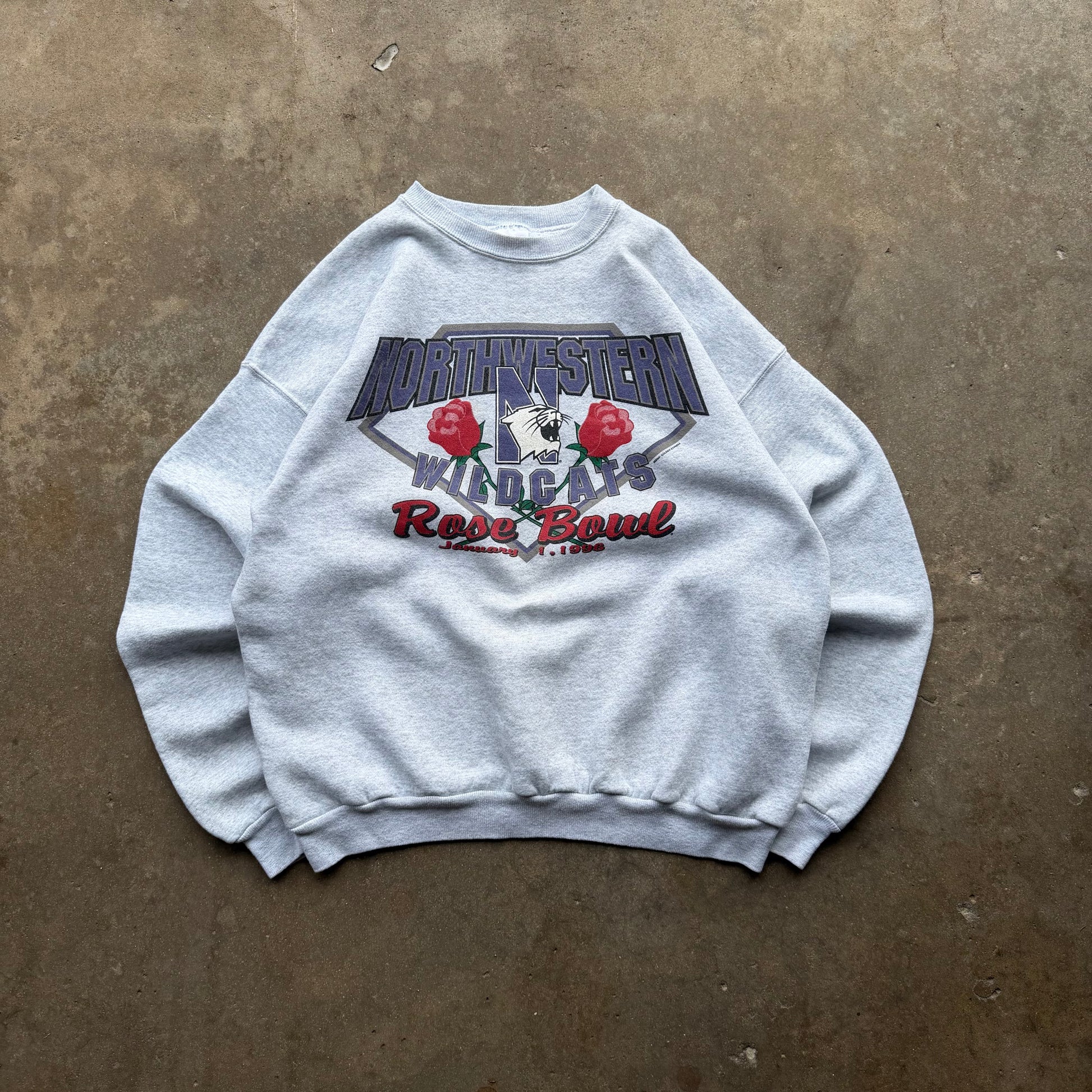 (XL) 90s Northwestern Wildcats Rose Bowl Crewneck