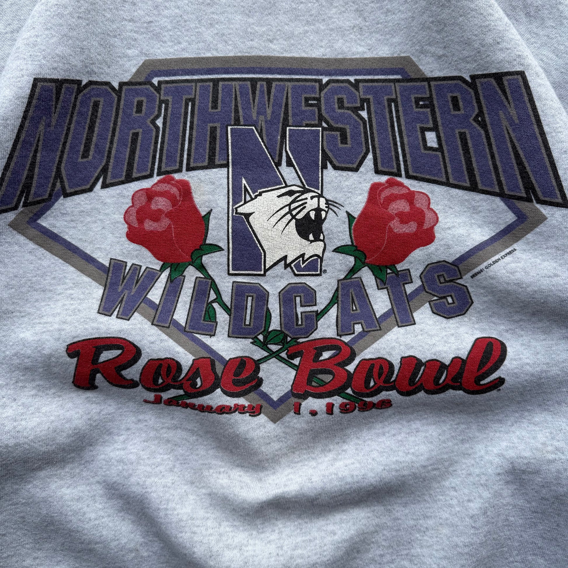 (XL) 90s Northwestern Wildcats Rose Bowl Crewneck