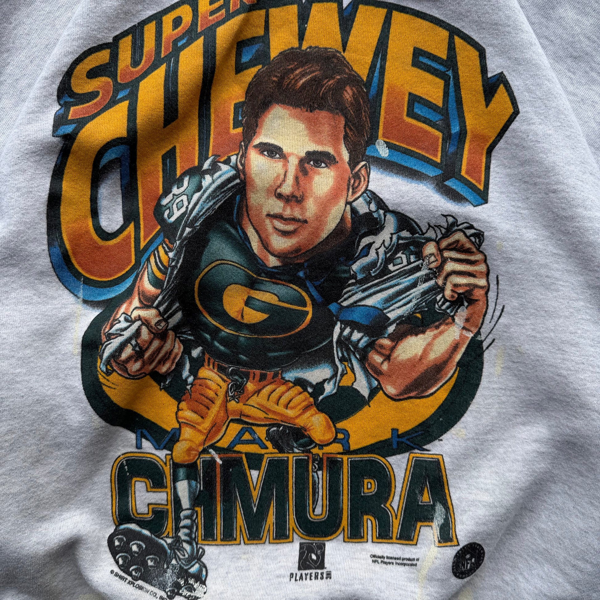 (XL) 90s Green Bay Packers ‘Super Chewy’ Caricature Crewneck
