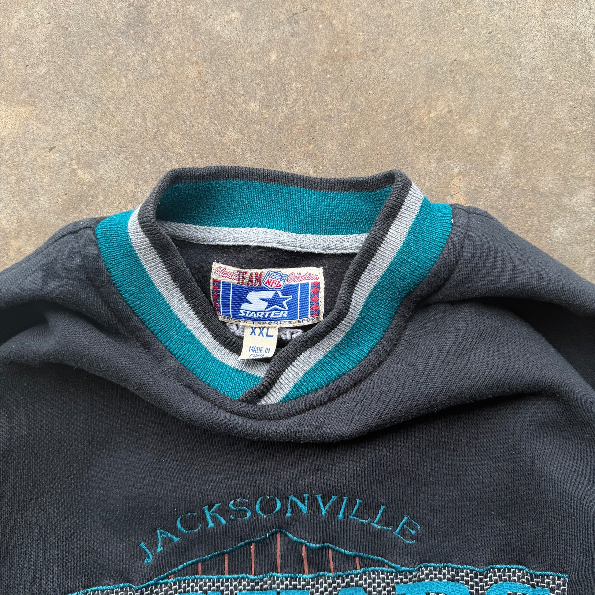 (XXL) 90s Jacksonville Jaguars Starter Crewneck&nbsp;
