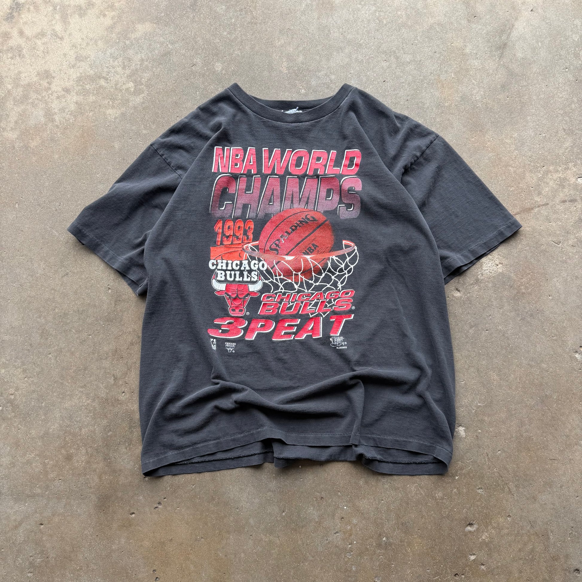 (XL) 90s Chicago Bulls World Champs Tee