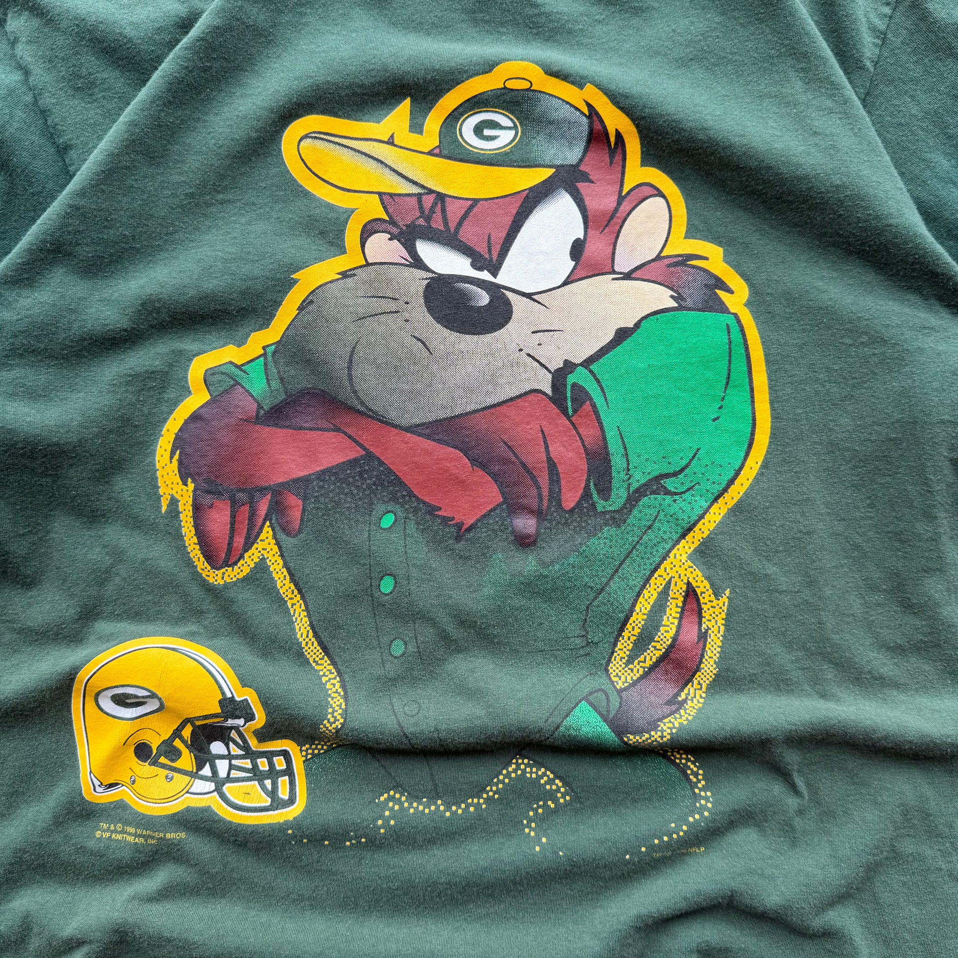 (L) 90s Green Bay Packers Tasmanian Devil Tee