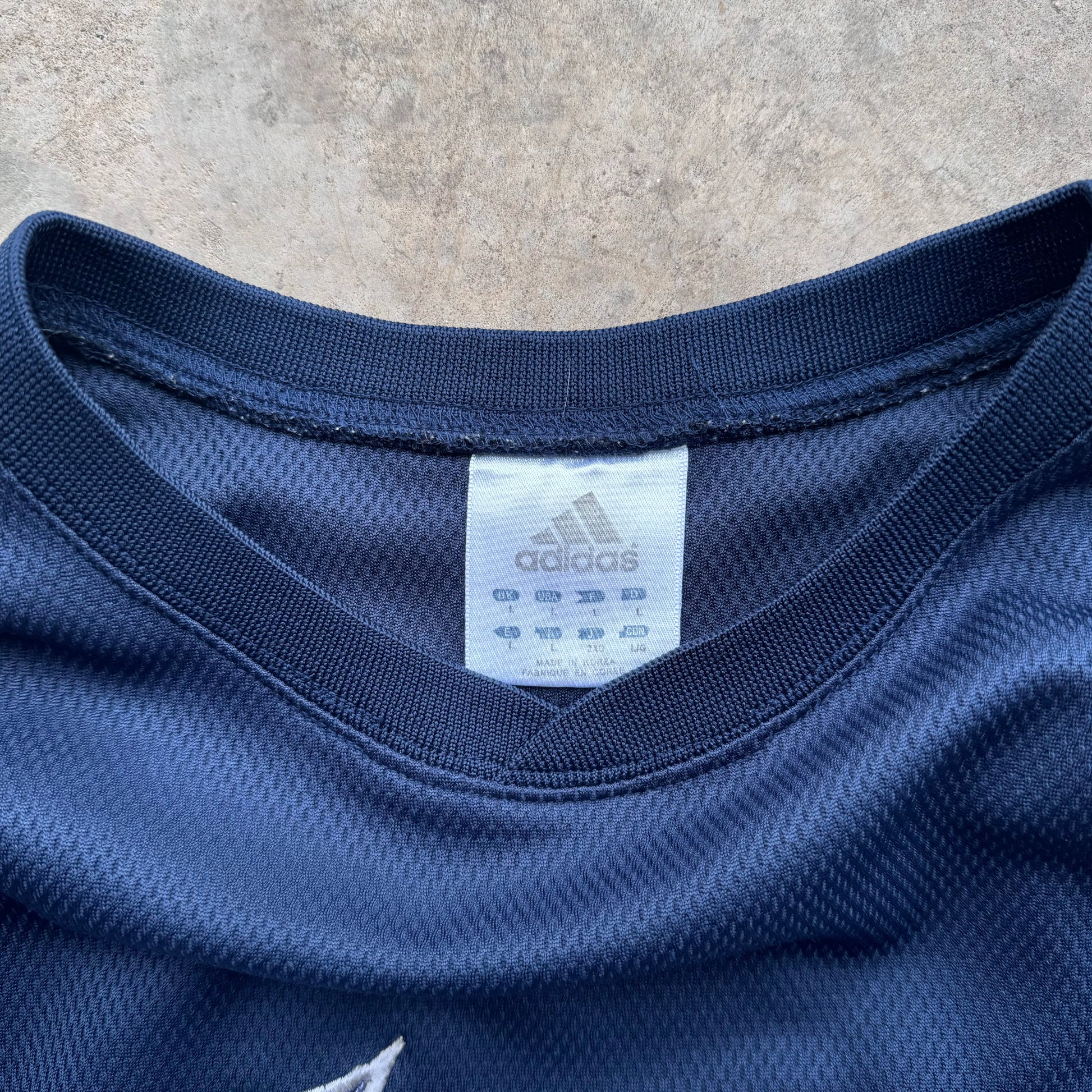 (L) 00s Adidas New York Yankees 'soccer' Style Jersey