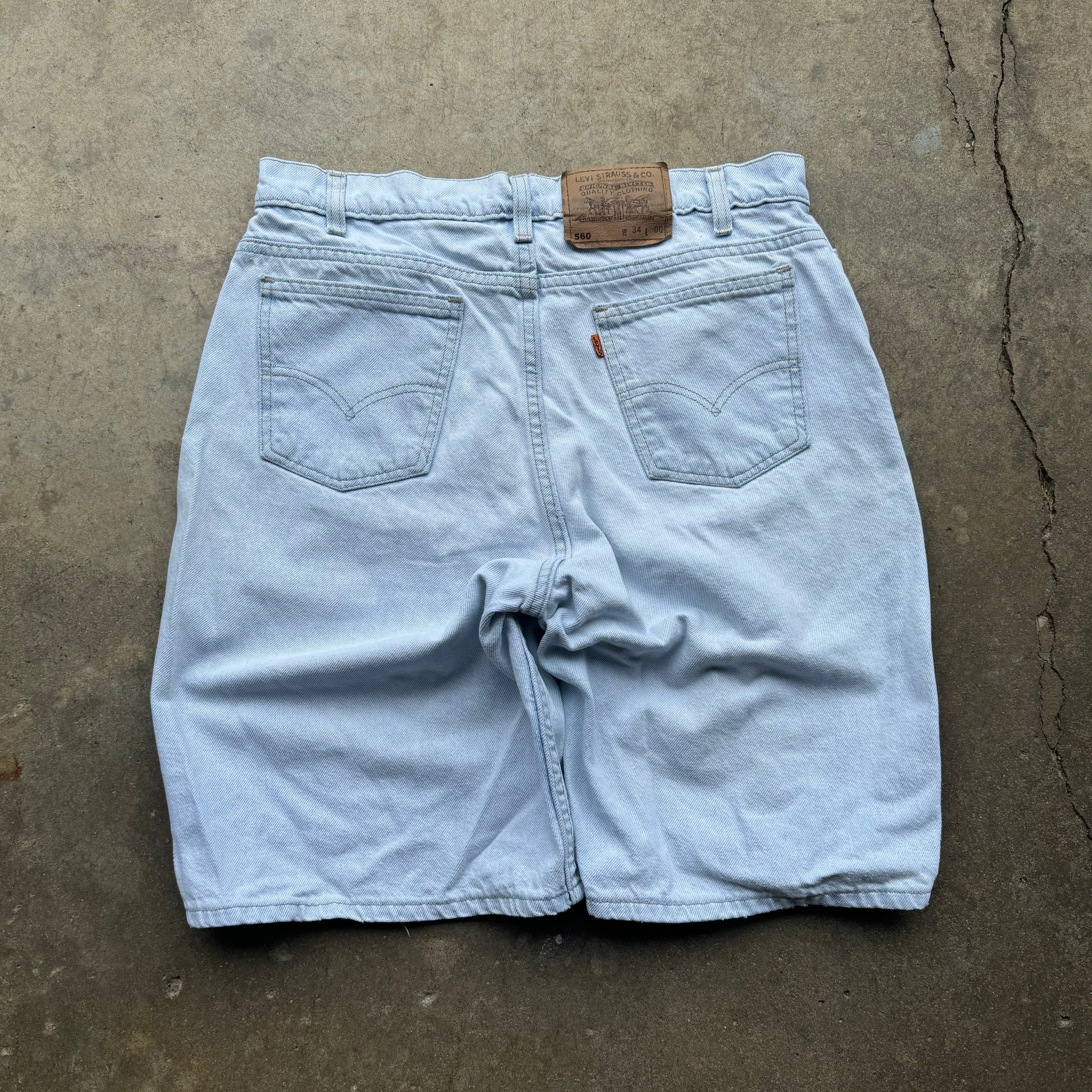 (34') 90s Orange Tab Levi Jorts